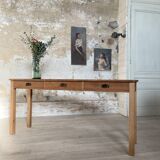 Console service in solid oak, circa 1900.