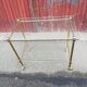 Desserte vintage laiton et 2 plateaux verre