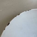 Industrial pendant light, old enameled bowl