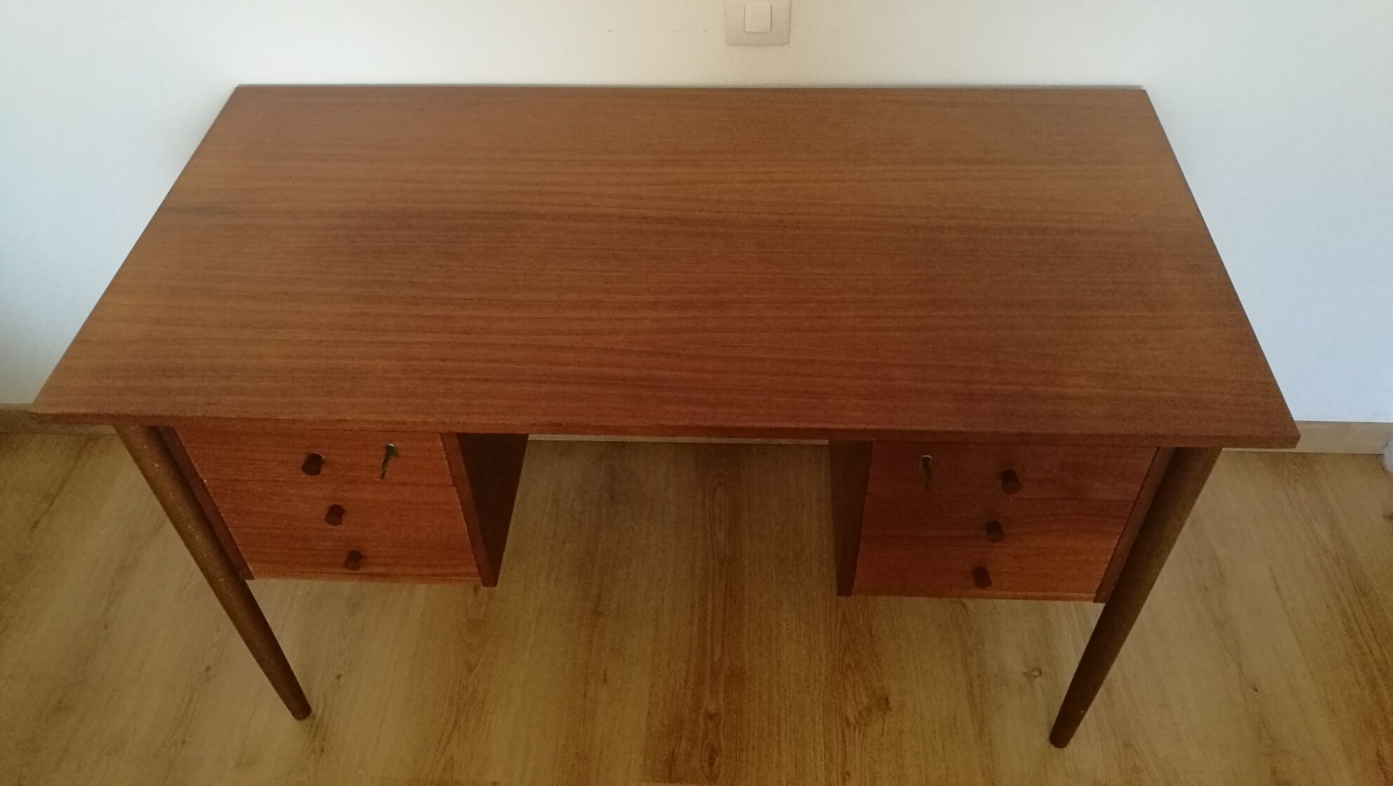 Vintage Scandinavian teak desk 60