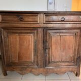 Buffet 2 portes 2 tiroirs, campagnard, style Louis XV