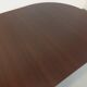 Table ronde de repas vintage en bois d’ébène et métal chromé Space Age