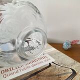 Old transparent glass globe for wall lamp chandelier.