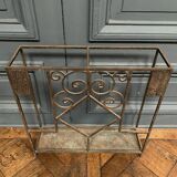 Art Deco umbrella stand in hammered ironwork 1930