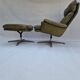 Leather chair with footrest ds-31 – de sede – switzerland – 1960s