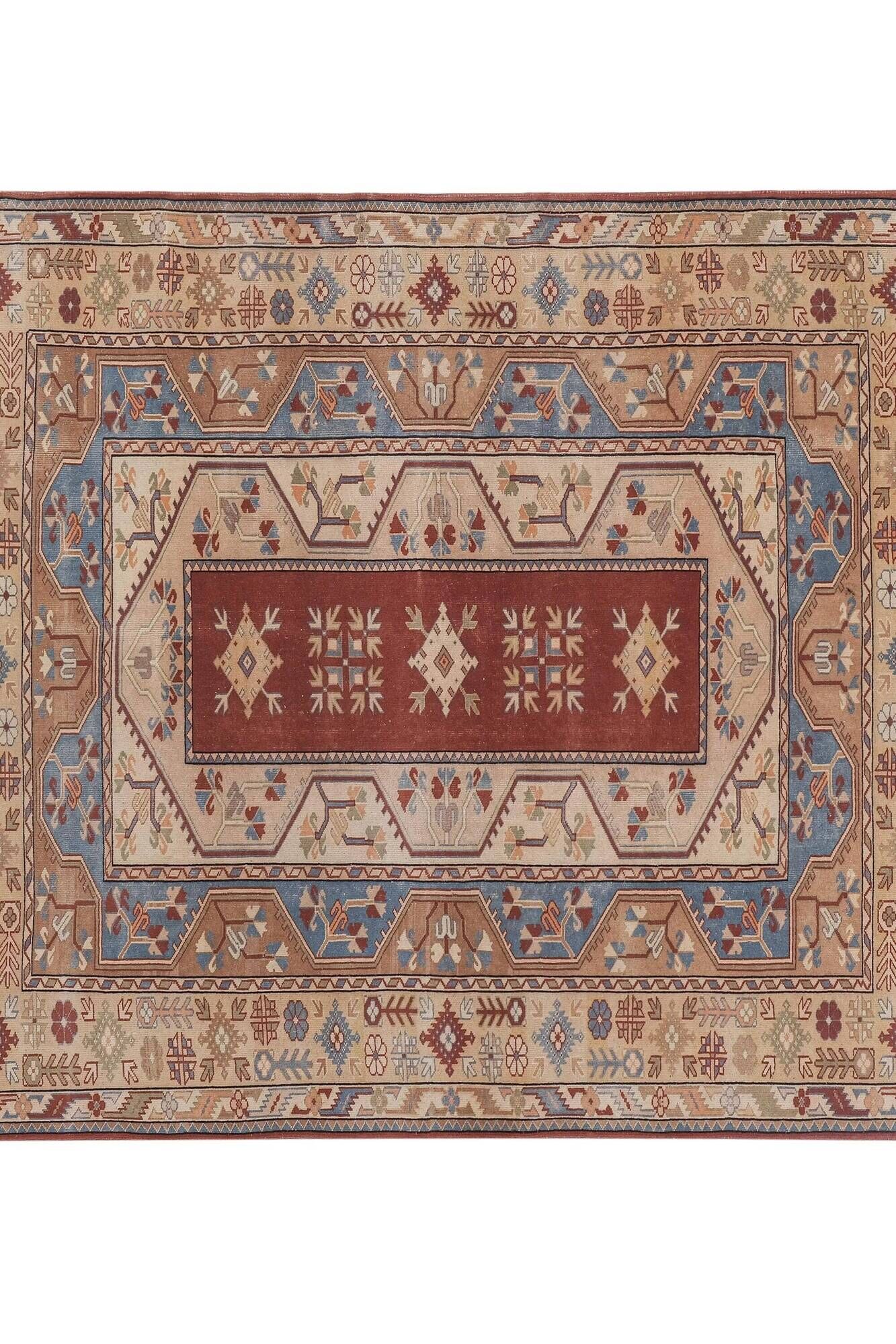 Vintage Turkish Oushak rug 210x230 cm
