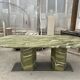 Large green marble oval dining table by my habitat design
