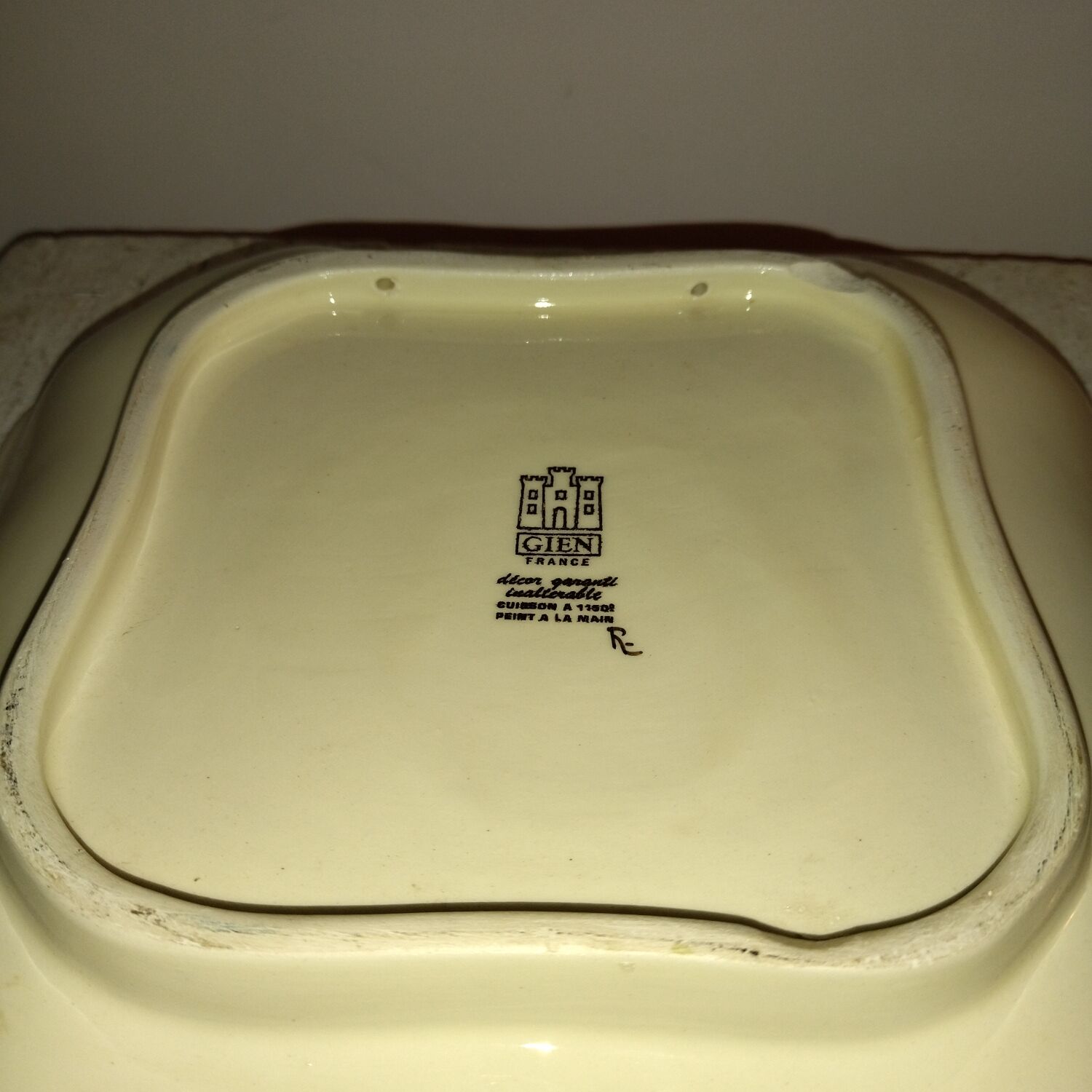 Flat jatte earthenware Gien Rambouillet