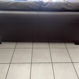 Leather sofa 2 places rochebobois