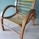 Armchair wood curved child Baumann vintage 50 60 style art décor
