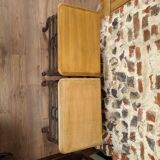 Pair of renovated solid wood bedside tables