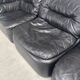 Modular black leather element sofa, 1970s
