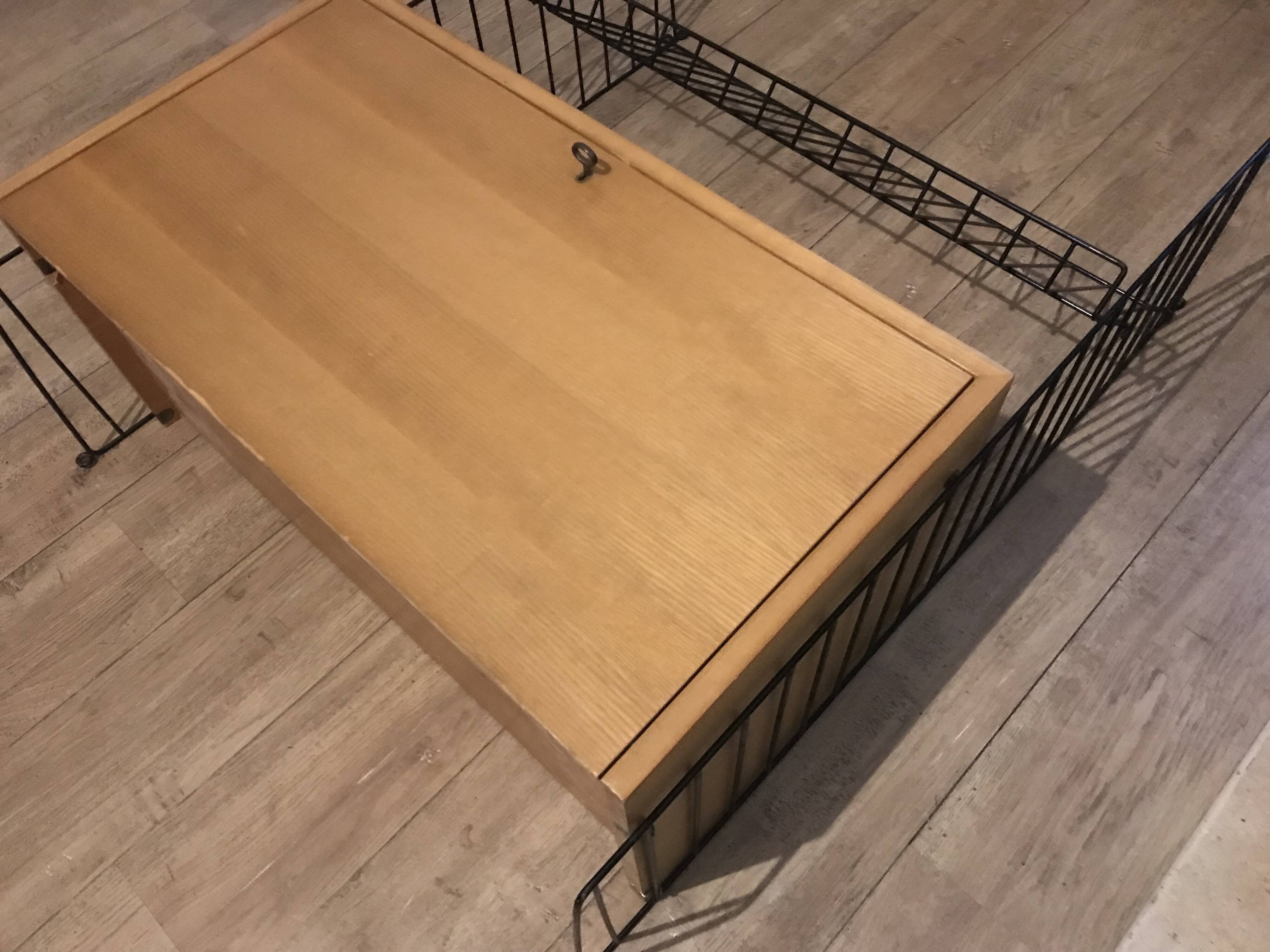 String wall unit with hanging secretary, Sweden 1960