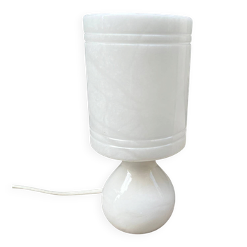 Lampe en albâtre blanche - Lampe veilleuse en albâtre