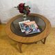 Mid Century Retro Vintage Round Coffee Table (Circa 1960–1970)  A stylish a