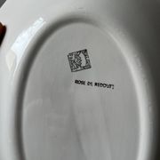 Plat faïence Salins - Rose de Redouté