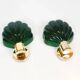 Pair of Italian 1970s wall lamps in Murano glass and brass