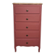 Semainier chiffonnier vintage terracotta