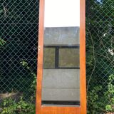 Vintage art deco concave wooden mirror 180cm