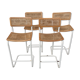 Lot de 4 tabourets haut Cesca Italie