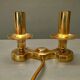 Table lamp with two fires on terrace - years 1950/60 - bronze