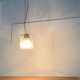 Glass and metal pendant lamp from the German space age by Glashütte Limburg, 1960s.