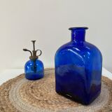 Cobalt blue glass vase bottle