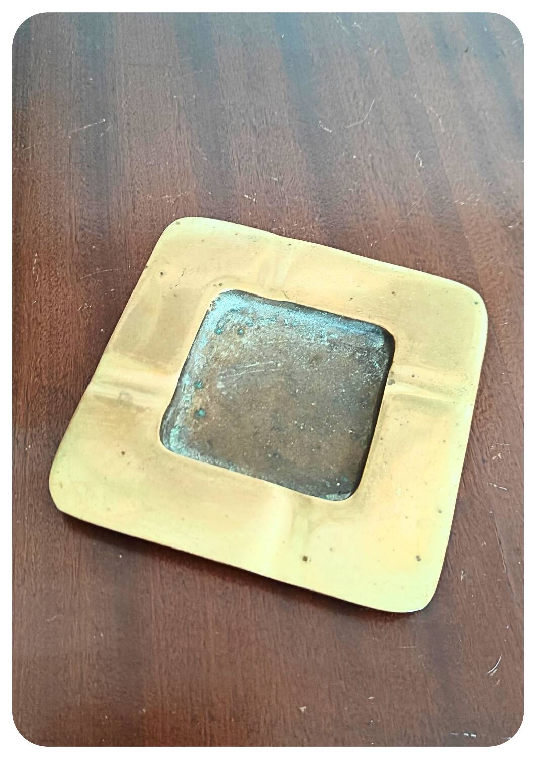 1970s Vintage Brass Copper Ashtray Germany