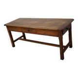 Antique elm 19th century french rustic farmhouse dining table