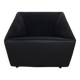 Postmodern Lounge Chair in Leather on wheels by COR