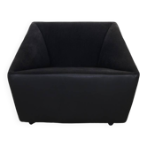 Postmodern Lounge Chair in Leather on wheels by COR