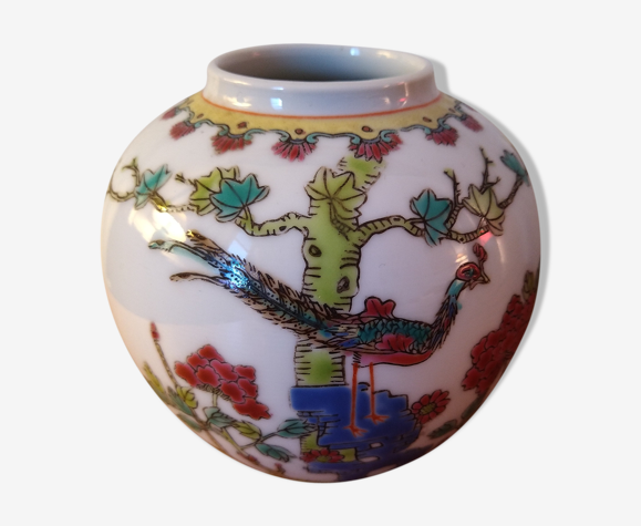 Vase boule émaillé chinois