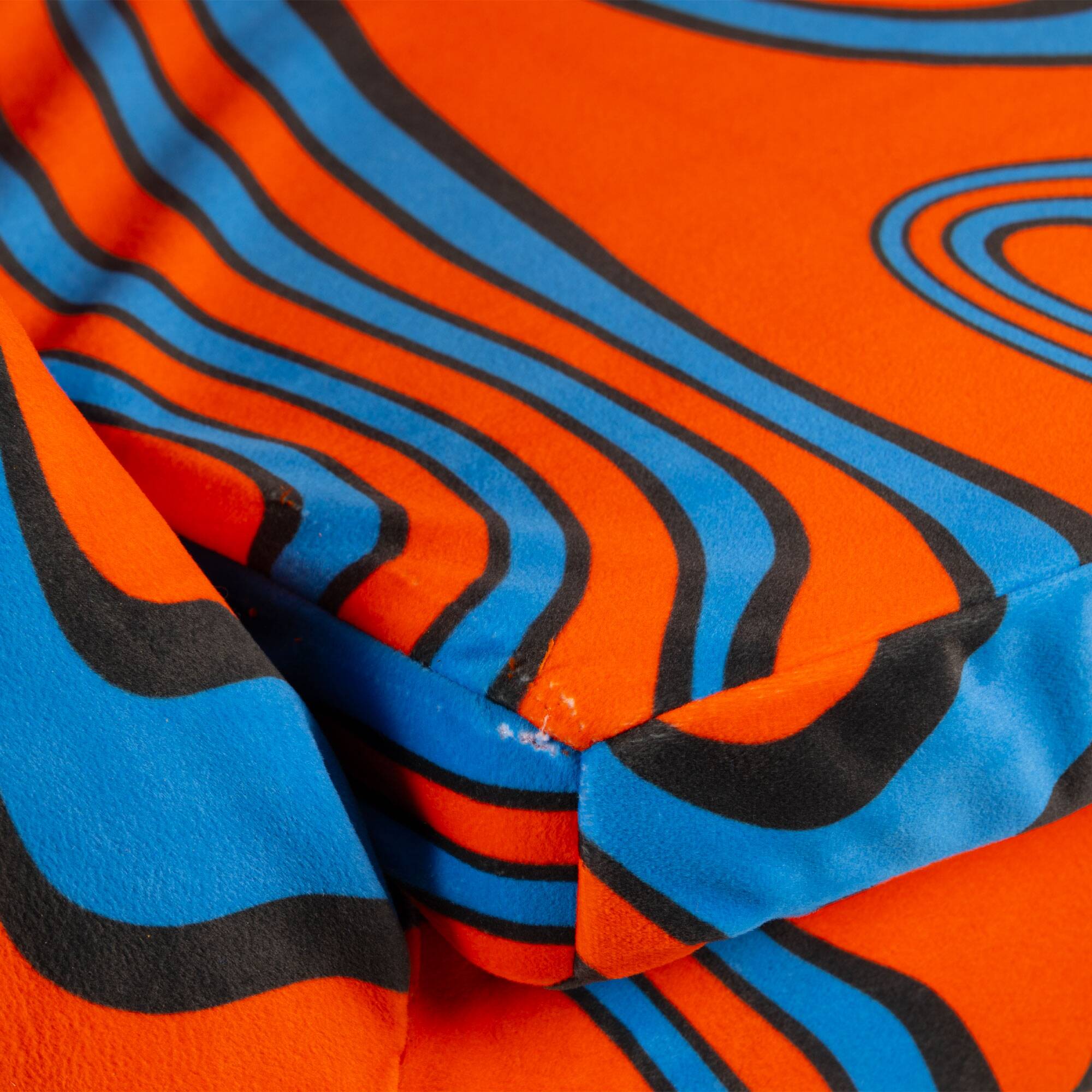 Orange and Blue 70s Psychedelic C14 Cocktail Chair