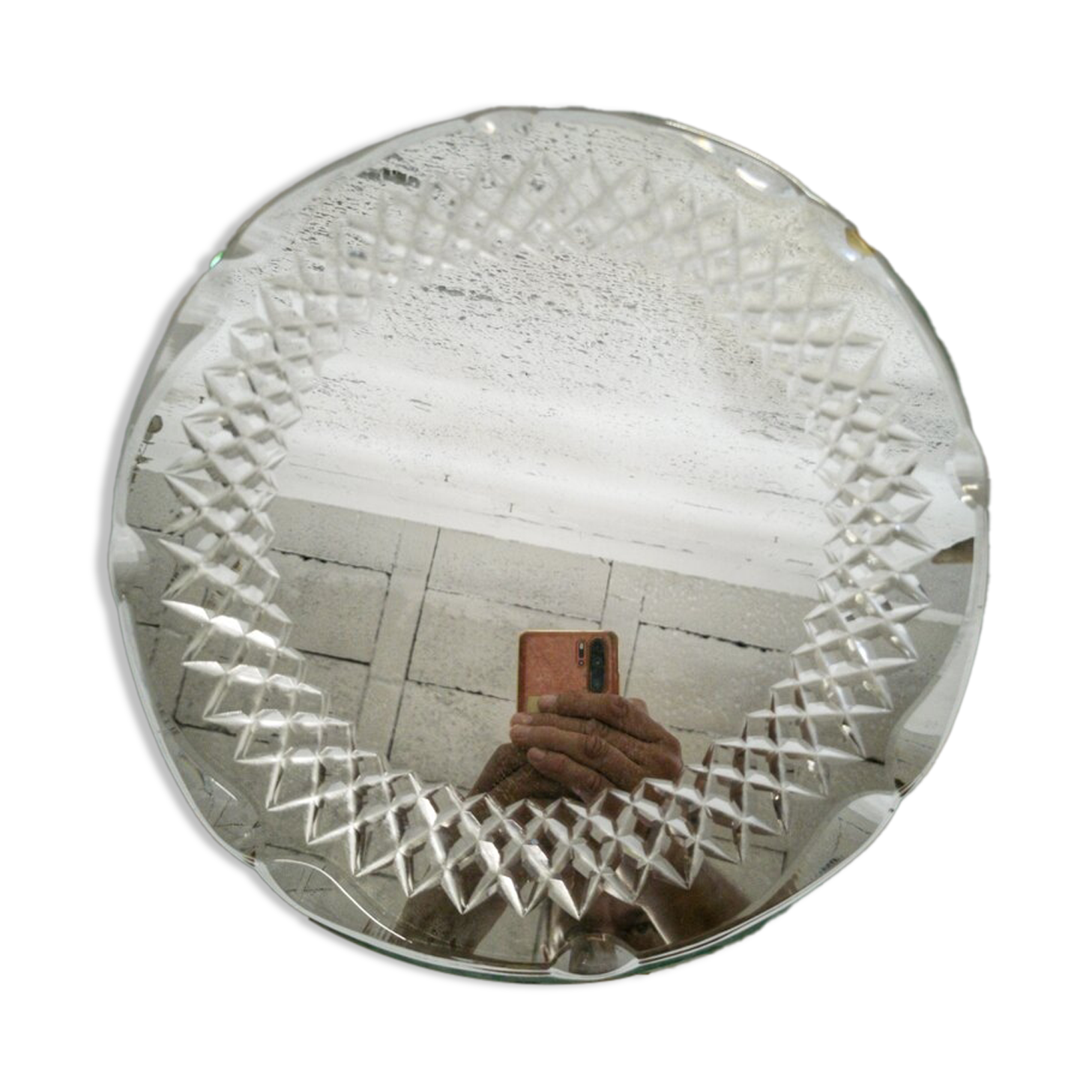 Beveled mirror to be placed