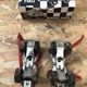 Old pair of roller skates midonn metal