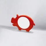 Space Age Wall Mirror with Hippo Shape Poss Denmark, 1960/70s