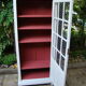 Bookcase old painted showcase