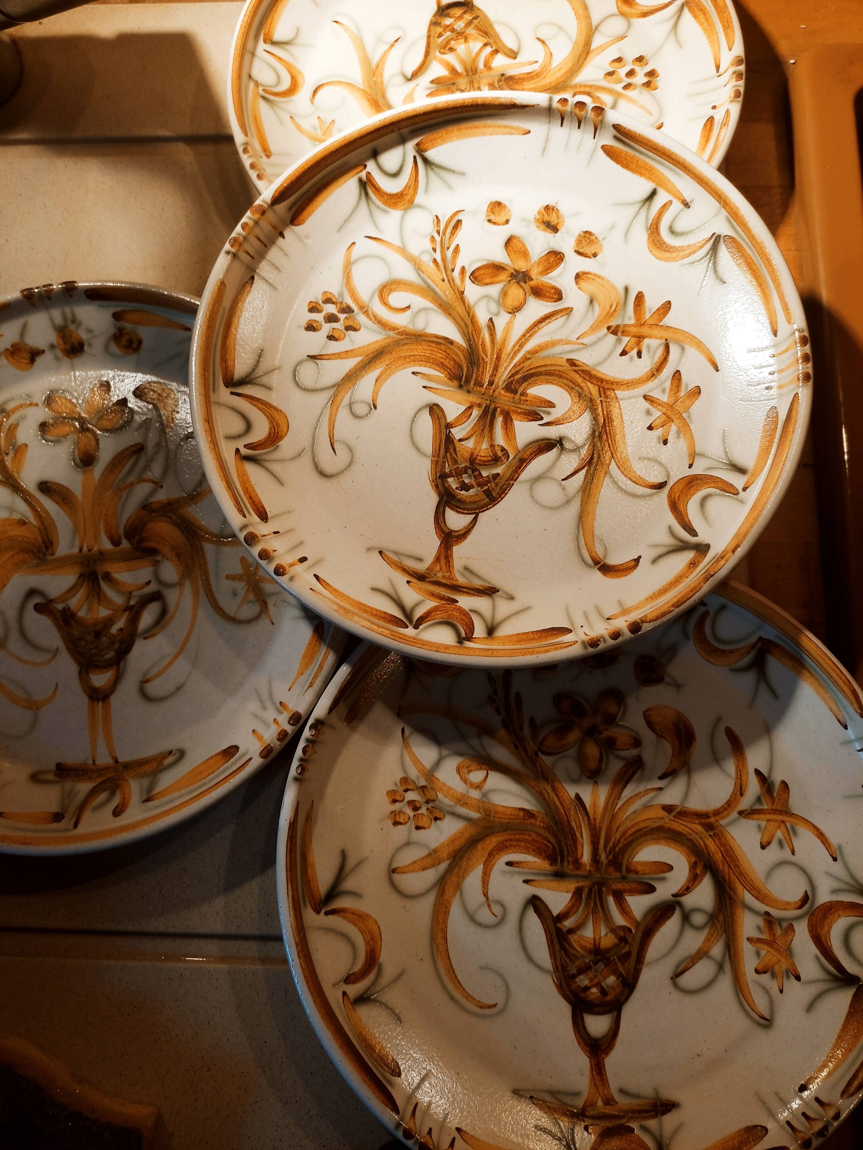 Set de 4 assiettes bretonnes en grès Keraluc
