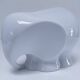 Two iridescent black and white ceramic elephants design