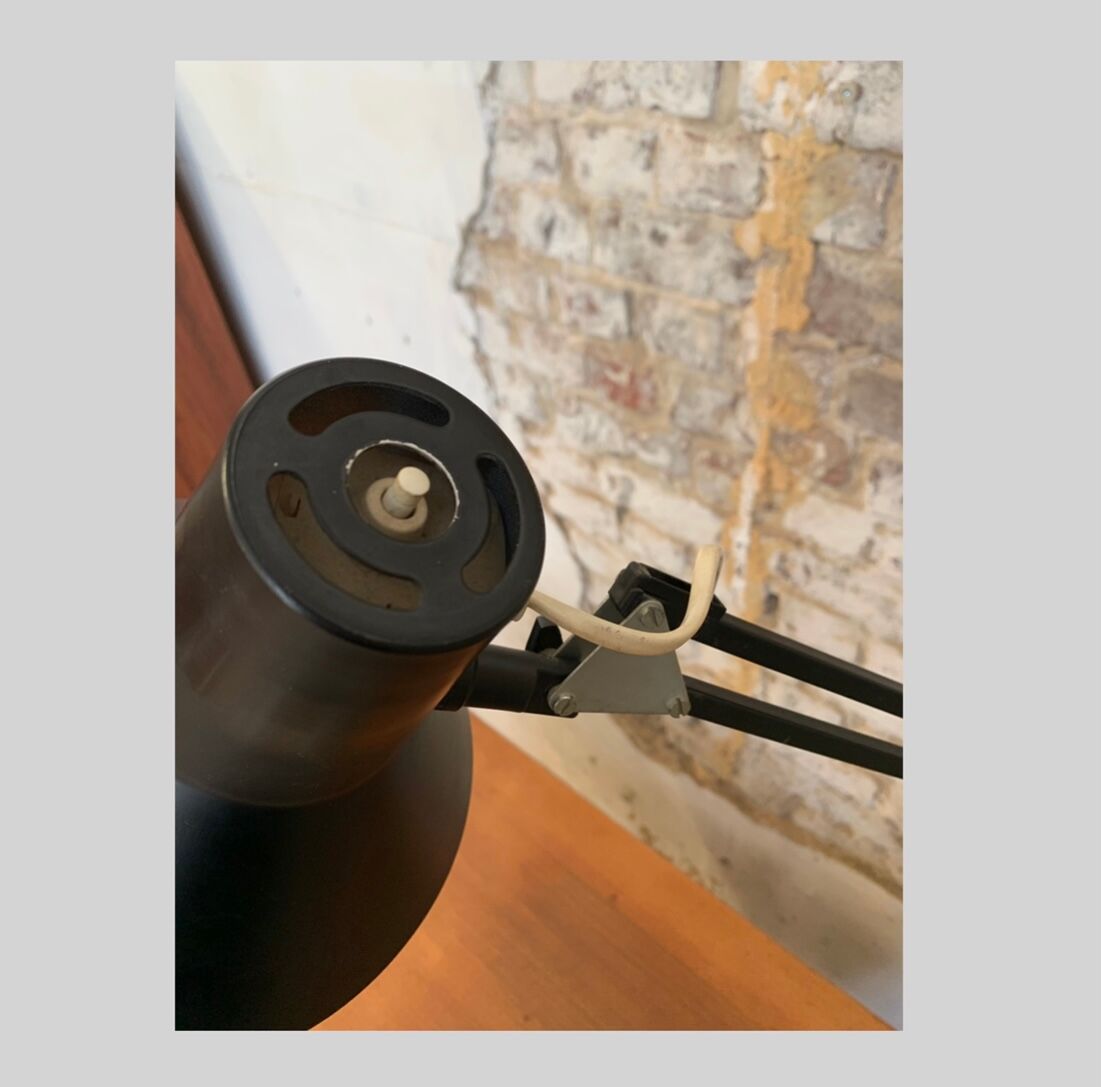 Lampe d'architecte par E.S Horn, Danemark , 1980s , noir