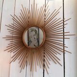 Mirror sun gold metal Chaty Vallauris 85x24cm