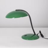 Vintage 80's table lamp in green metal veneta lumi design
