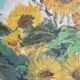 Oil painting - Bouquet of Sunflowers -Coated cardboard