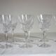 8 vintage Vannes crystal wine glasses