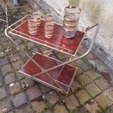 Rolling dessert trolley from the 1960s