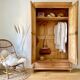Louis XVI style cabinet in raw solid walnut