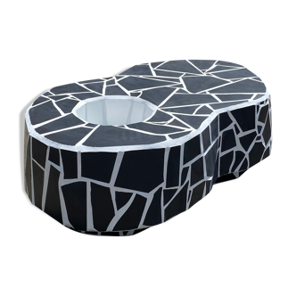 Black mosaic coffee table