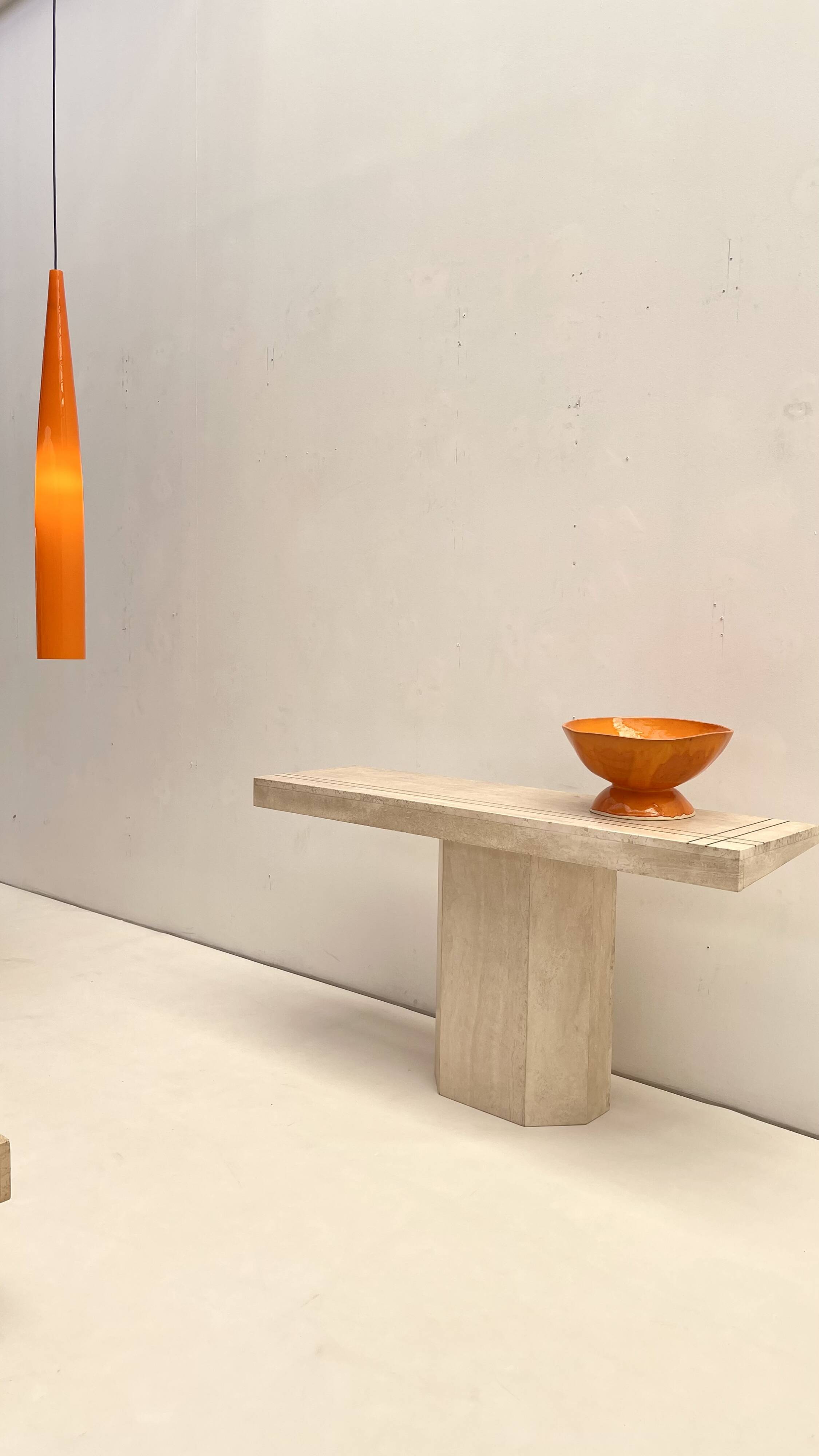 Travertine console 1960's Italy