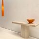Travertine console 1960's Italy