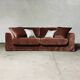 New AMPM terracotta velvet convertible sofa